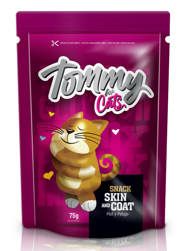 SNACK TOMMY FOR CATS SKIN AND COAT 75GR