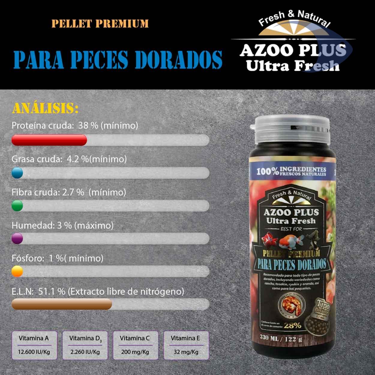 Alimento para Peces Goldfish Ultracolor 120ML/53MG