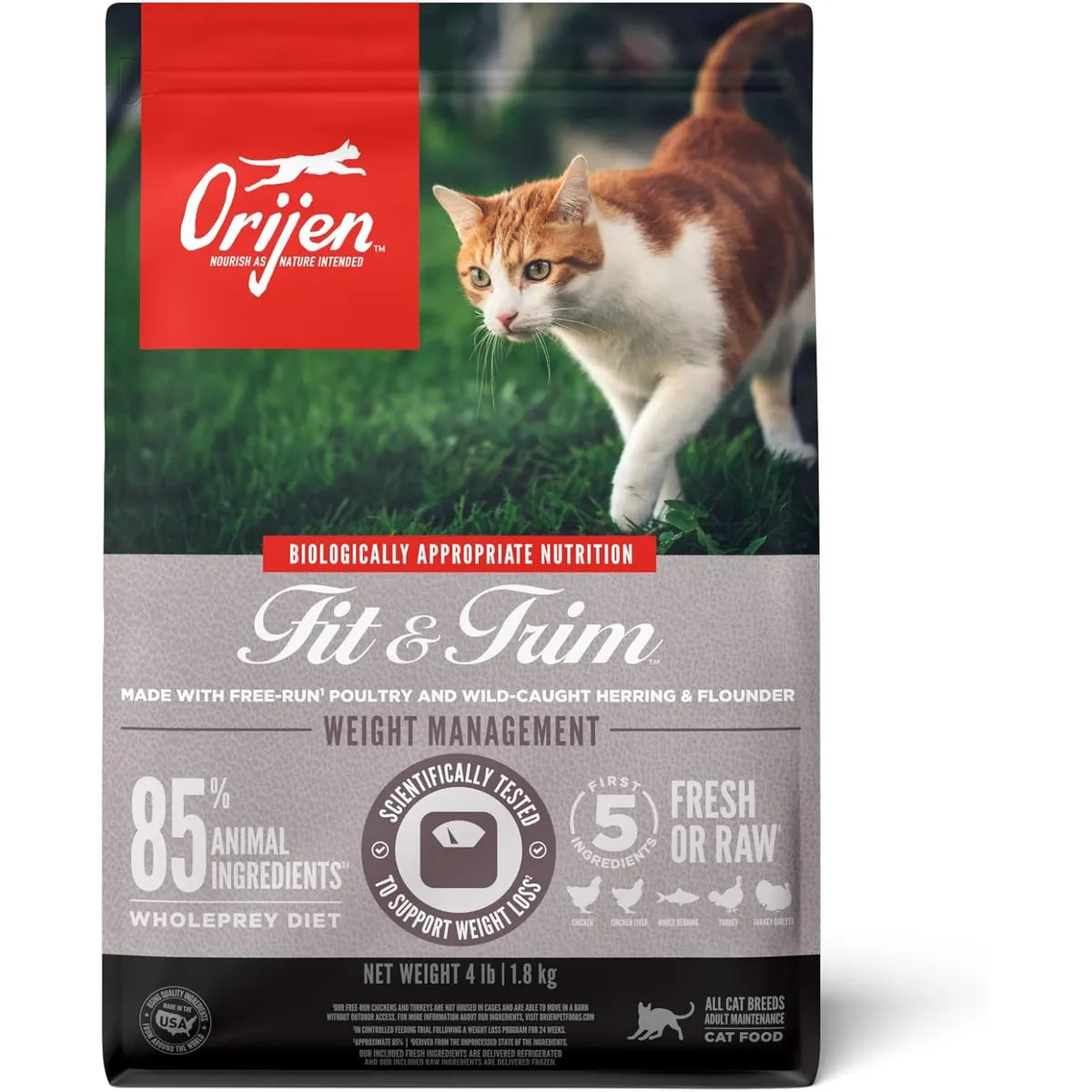 Alimento para Gato Orijen Fit & Trim 1.8 Kgs