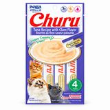 INABA Churu Receta de Atún con Sabor a Almeja para Gatos – 4 Tubos