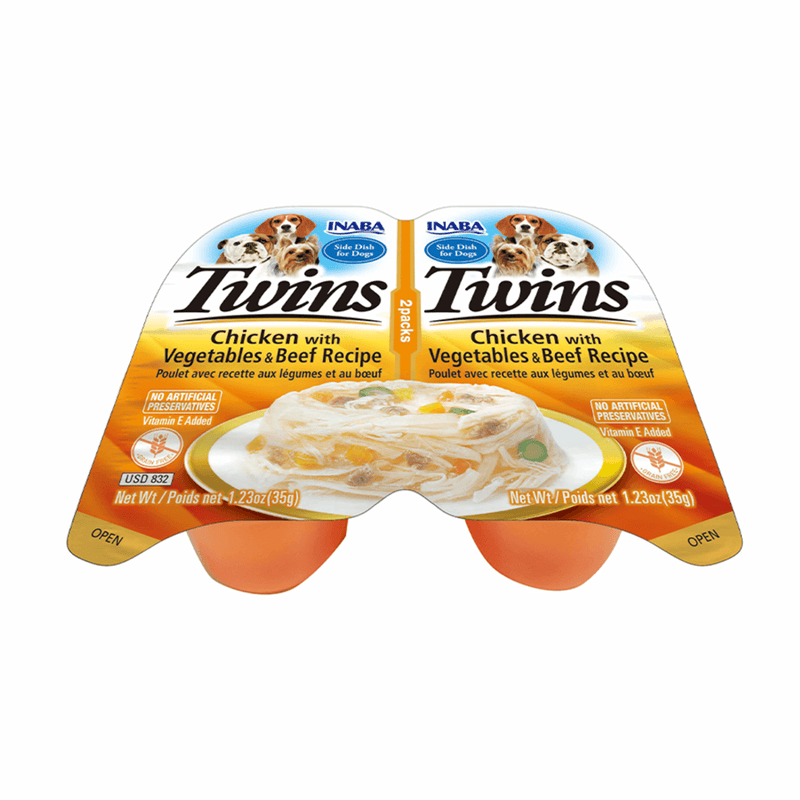 Snack Dog Twins Pollo Vegetales y Carne para Perro Inaba 2 x 35 g