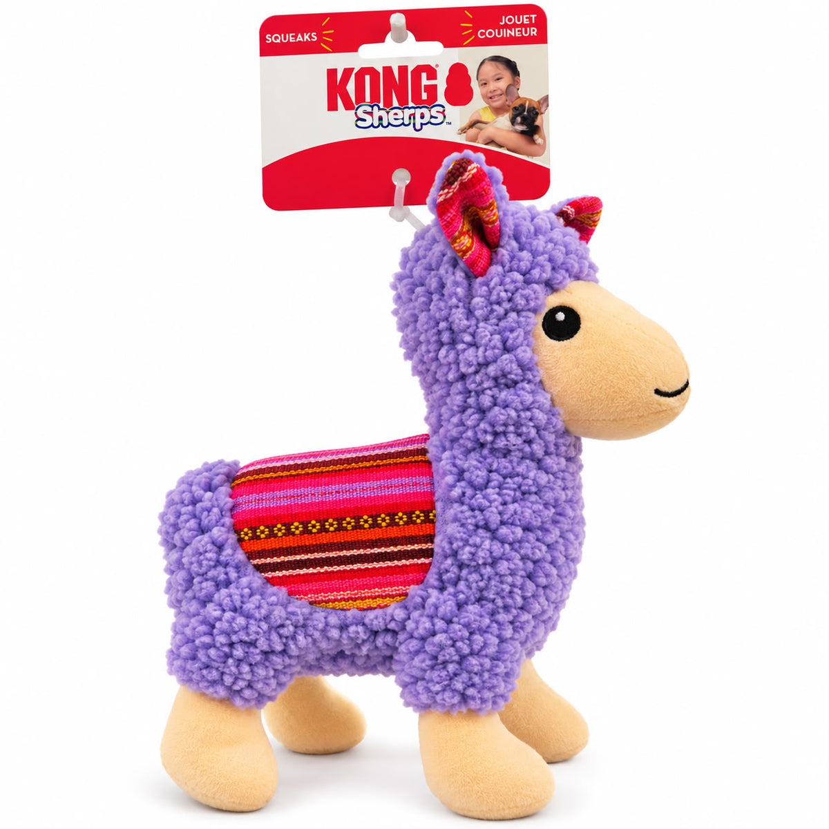 KONG Sherps Llama – Juguete de Peluche para Perros
