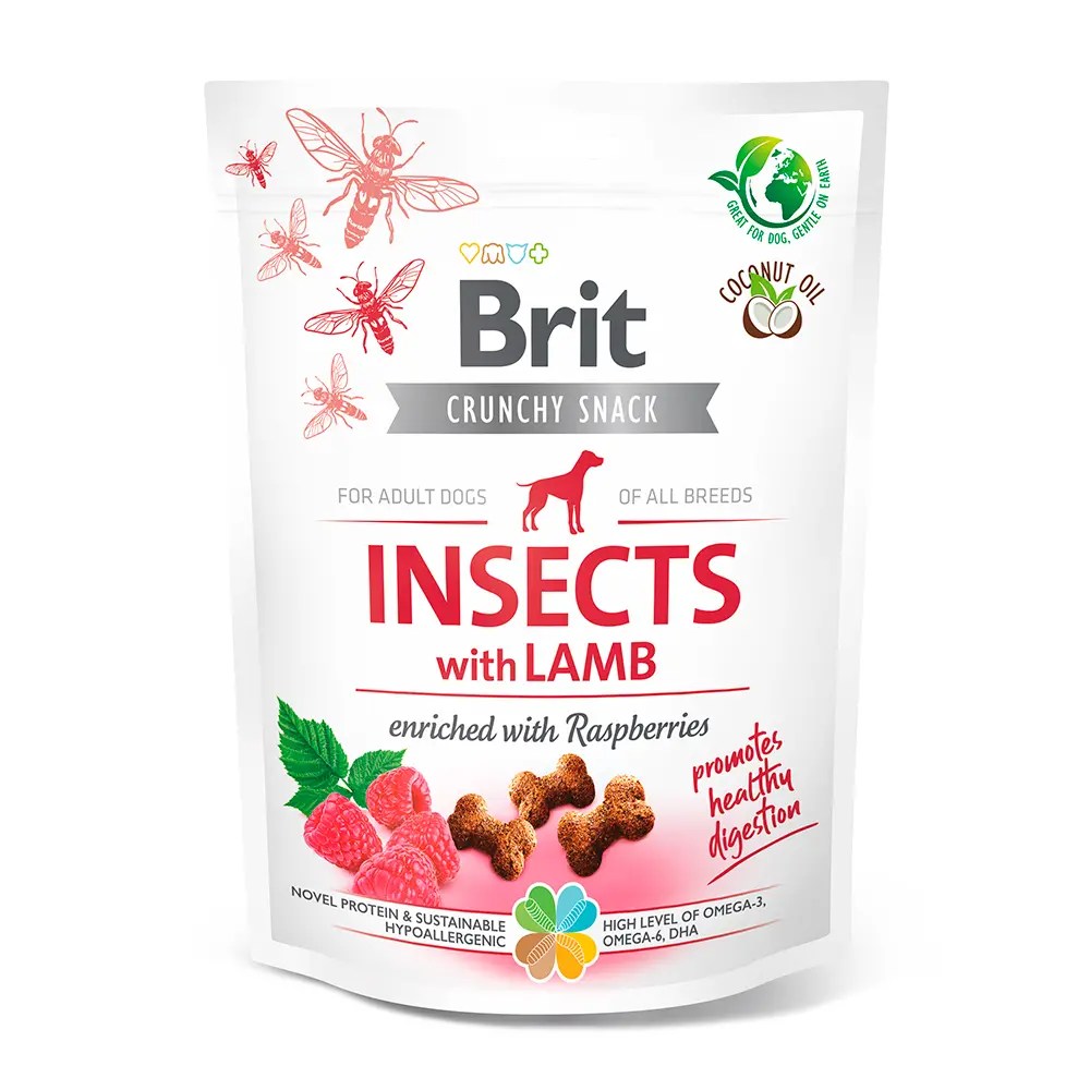 Brit Snack Crujiente Insectos con Cordero x 200gr