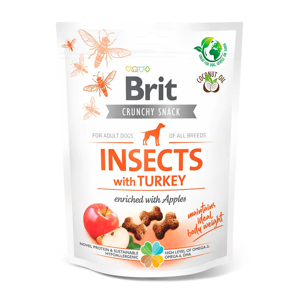 Brit Snack Crujiente Insectos con Pavo 200gr