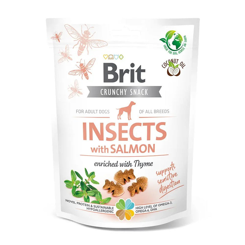 Brit Snack Crujiente Insectos con Salmon  200gr