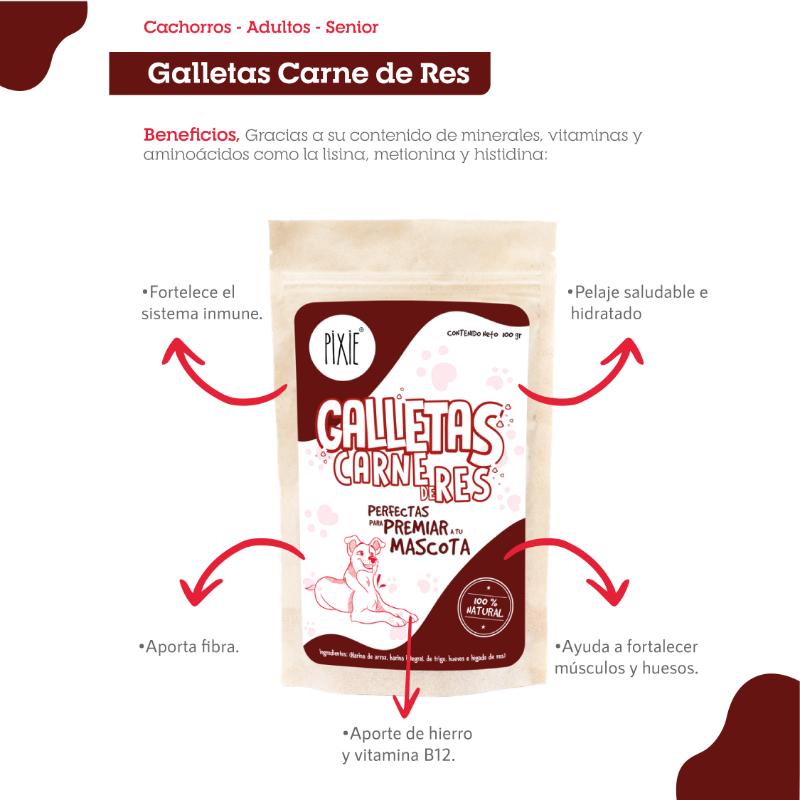 PIXIE GALLETA CARNE DE RES