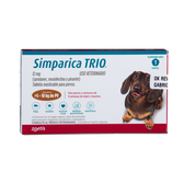 Antiparásitario Interno y Externo para perro  Simparica Trio 1.25Kg - 2.5Kg a 40kg - 60kg 1 Tableta