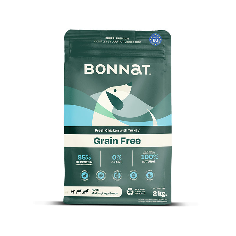 Alimento Seco Bonnat Grain Free Canine Puppy Medium/Large Breeds - 2 Kg