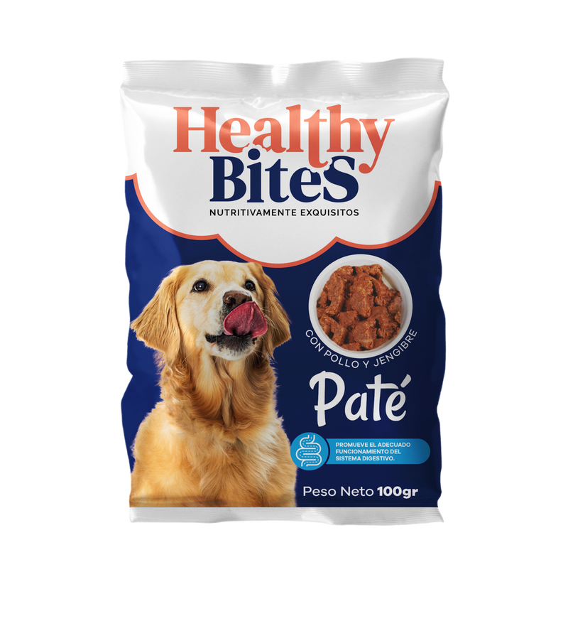 Healthy Bites Galleta Blanda para Perro Digestiva Pollo y Jengibre