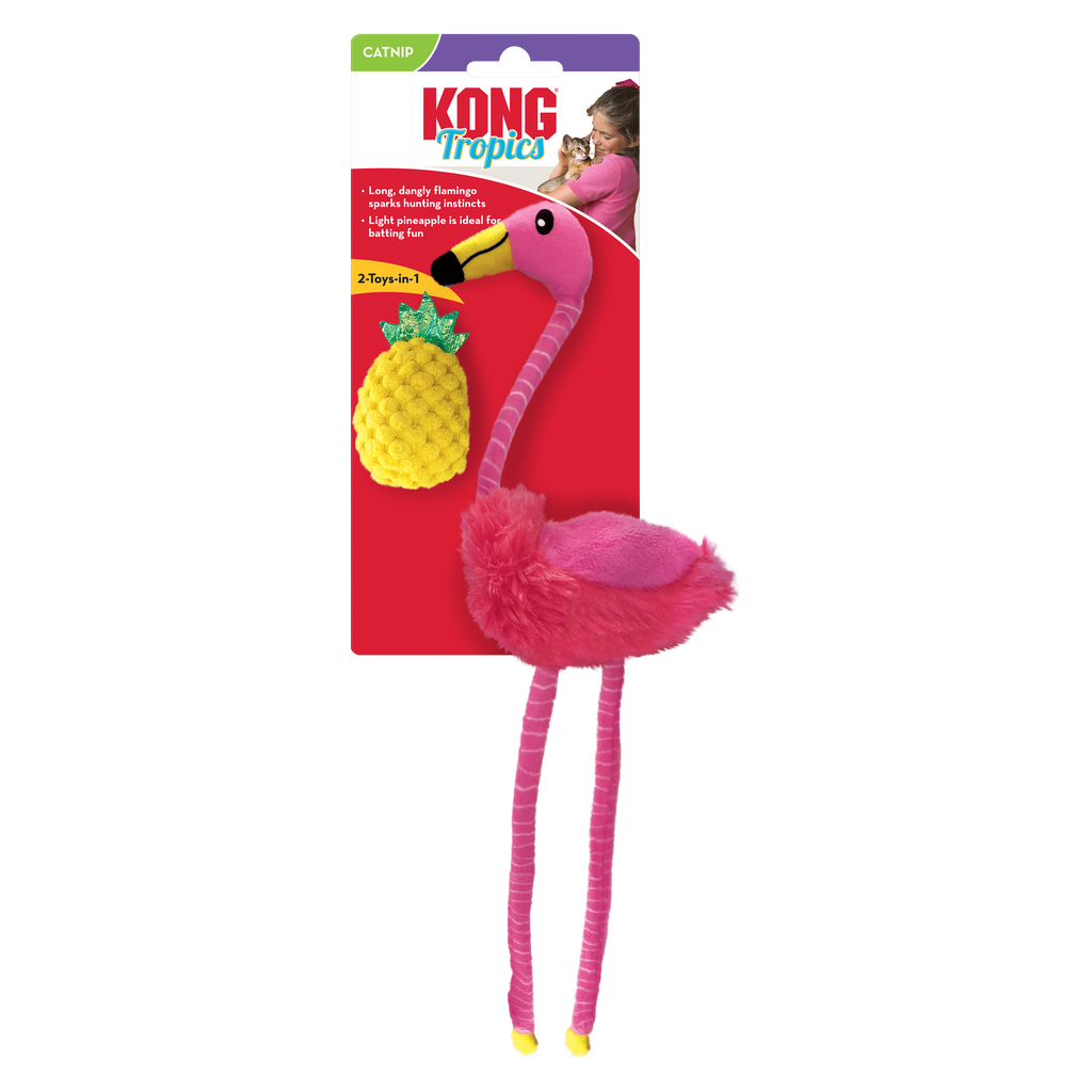 Juguete Para Gato Kong Peluche Flamingo