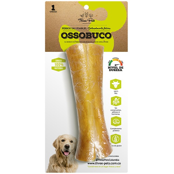 Snack Para Perro Three Pets Ossobuco 1 Unidad