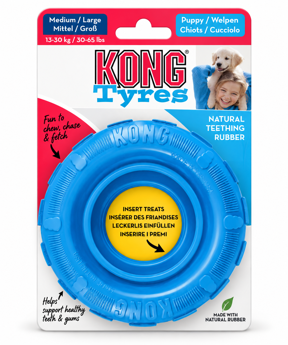KONG Puppy Llanta Azul – Juguete para Cachorros
