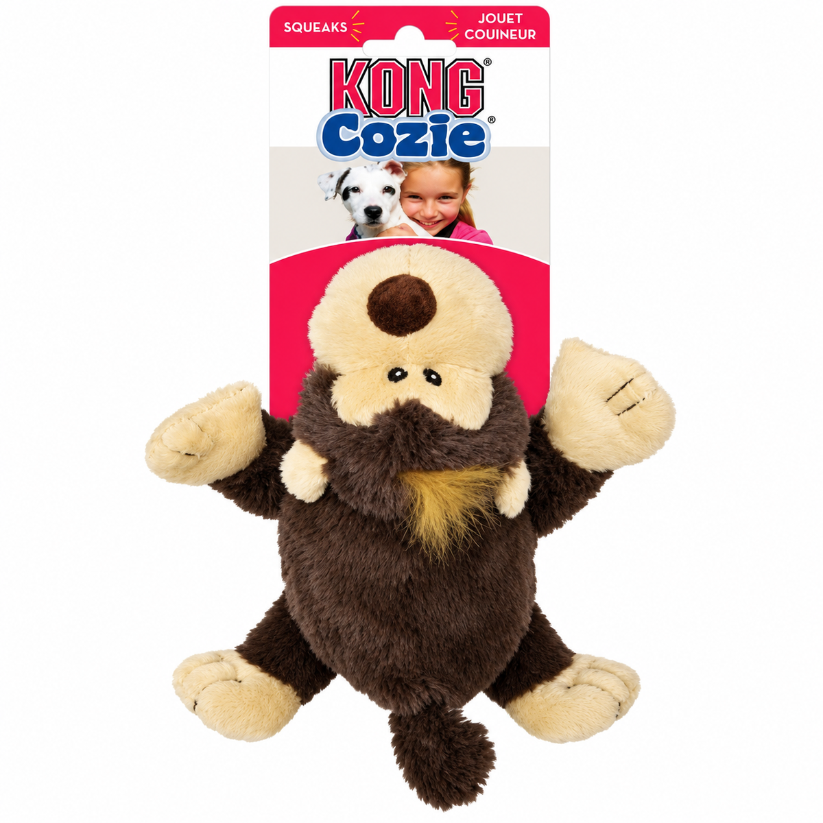 Juguete KONG Cozie Funky Monkey – Peluche con Sonido para Perros