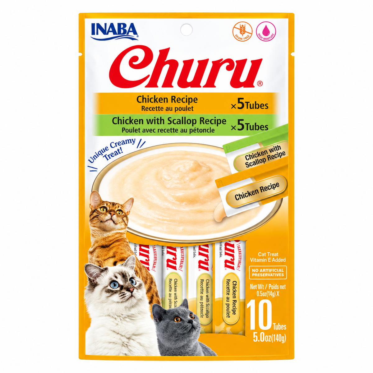 Snack para Gato Churu Variedad de Pollo x 10 Unidades