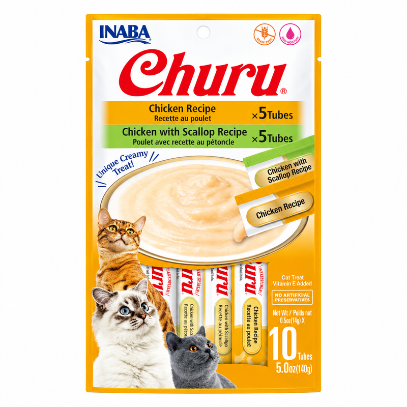 Snack para Gato Churu Variedad de Pollo x 10 Unidades