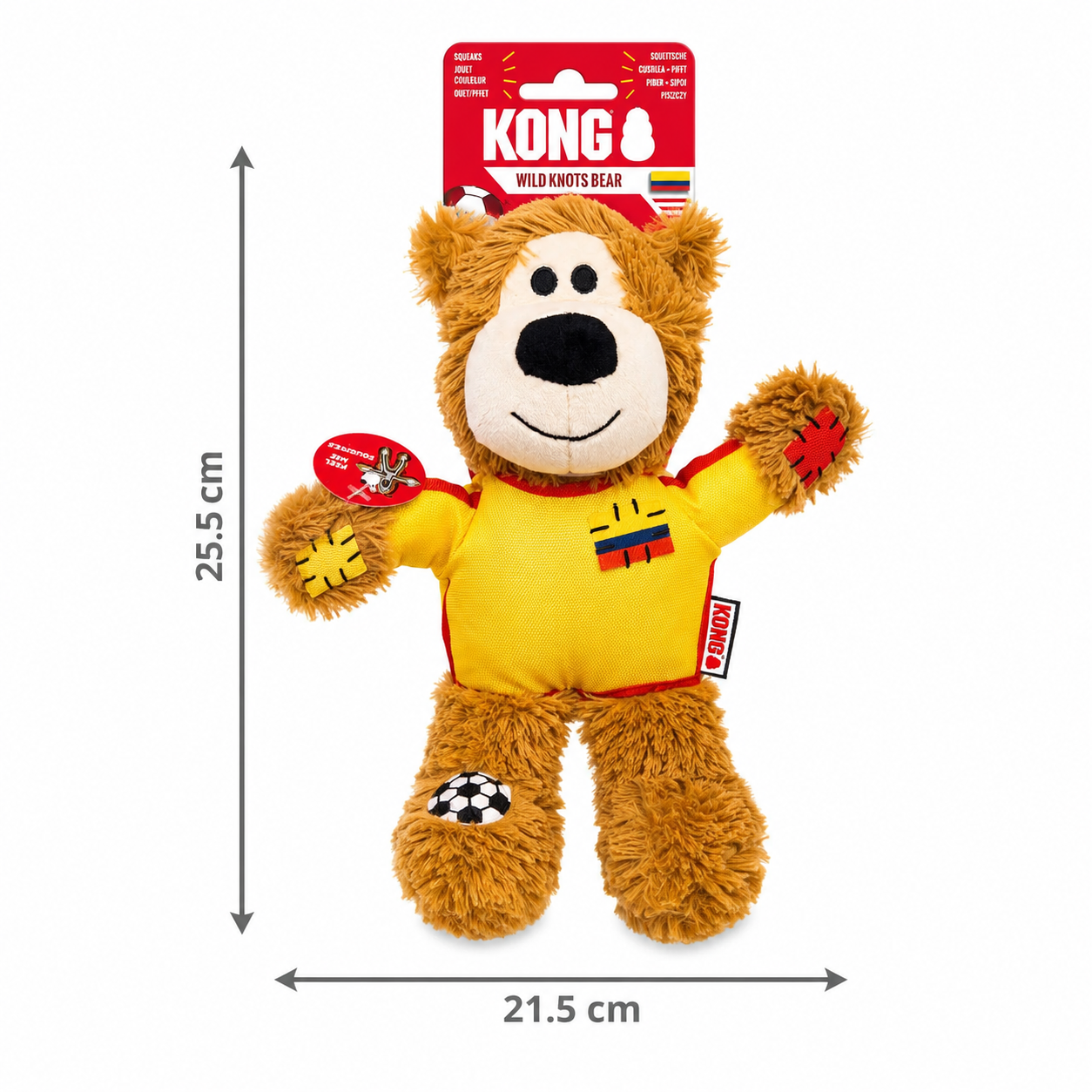KONG Wild Knots Bear Colombia | Peluche Resistente con Cuerdas Internas para Perros