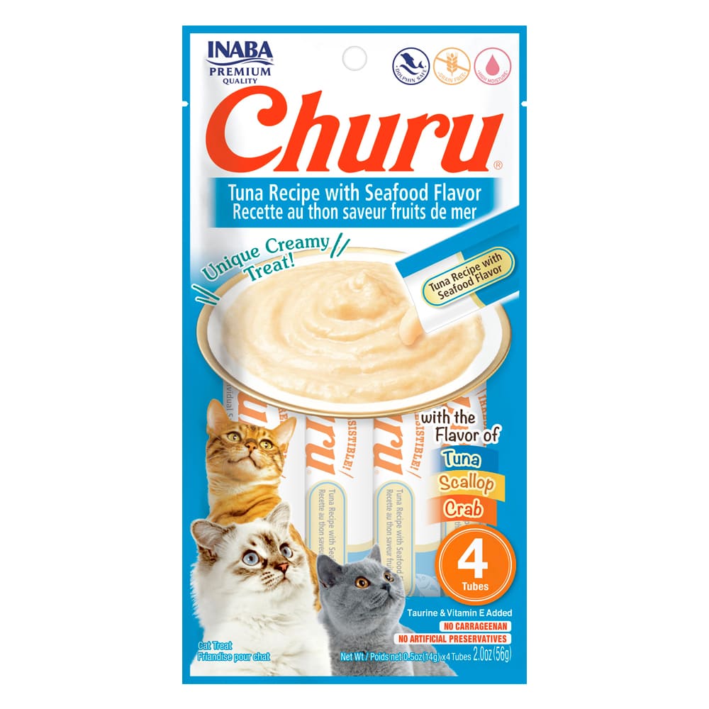 Snack Para Gato Churu Receta con Sabor a Mariscos