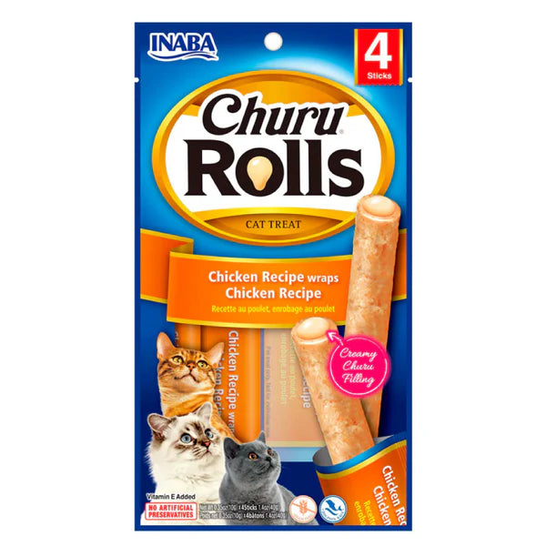 Snack Para Gato Churu Rolls Sabor Pollo