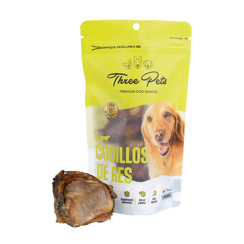 Snack Para Perros Codillos De Res 2 Unidades