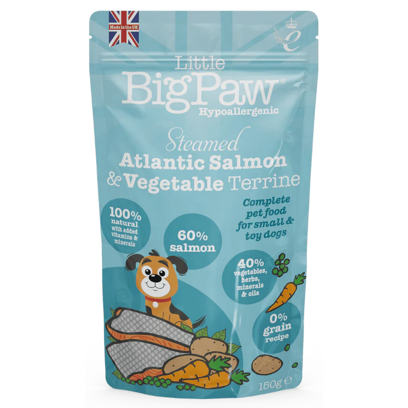 Comida Húmeda para perro Little Big Paw Salmon y Verduras 150 Grs