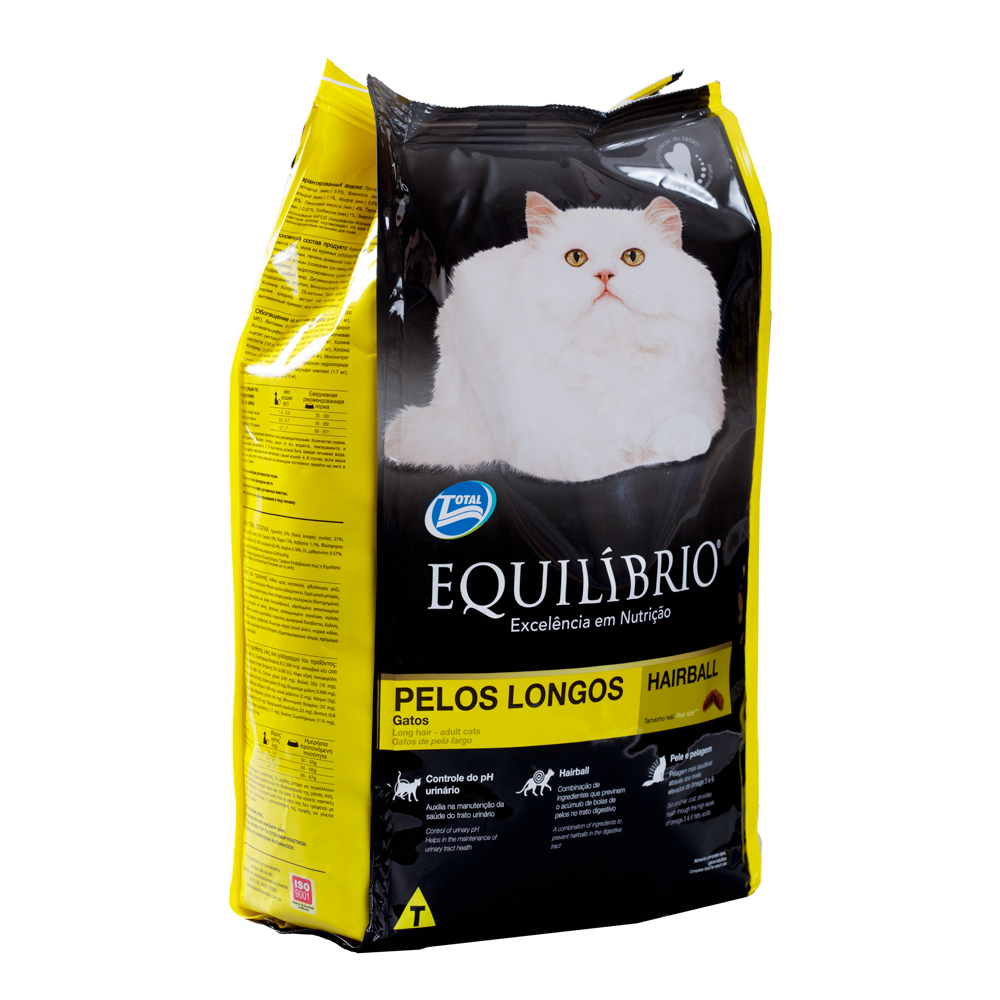 Comida Para Gato Equilibrio Adulto Pelos Largos