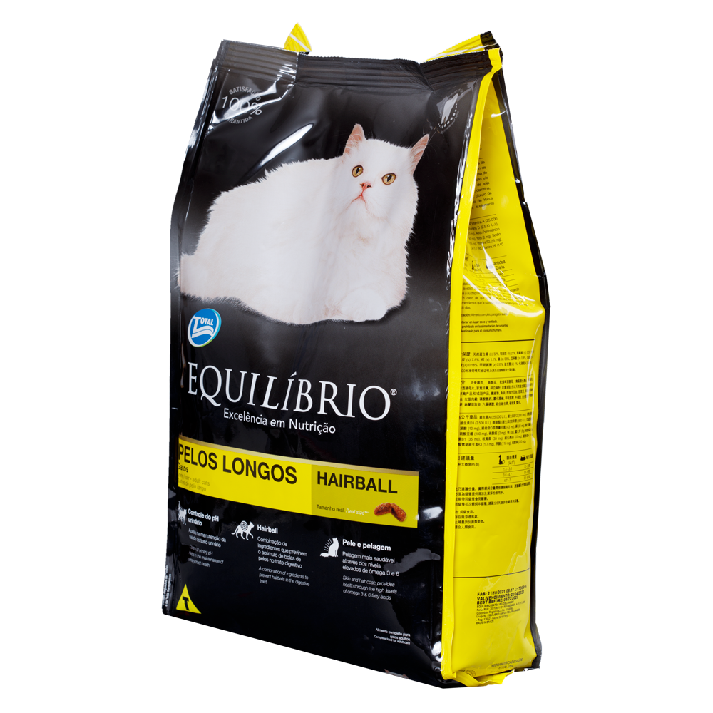 Comida Para Gato Equilibrio Adulto Pelos Largos