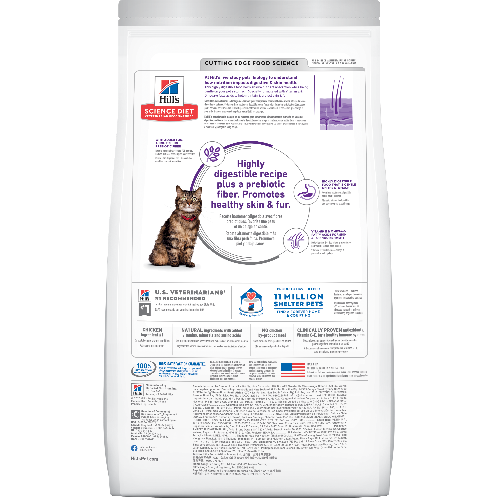 Comida Para Gato Hills Estomago Y Piel Sensible Pollo