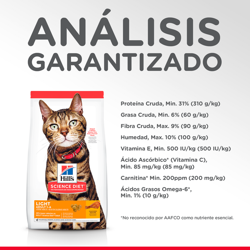 Comida Para Gato Hills Light Adulto Pollo