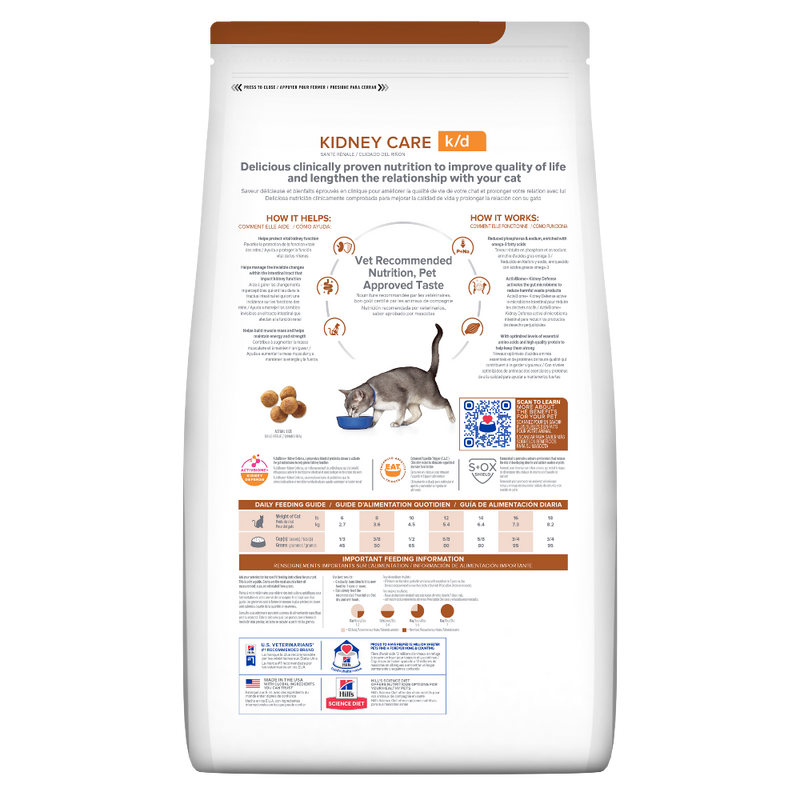 Comida Para Gato Hills Prescription Diet Bienestar Renal K/D Pollo