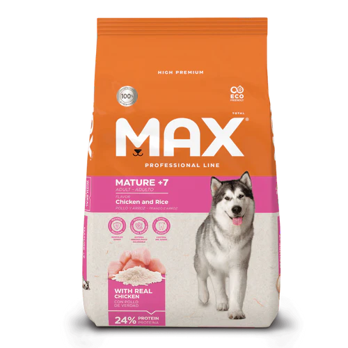 Comida para perro Max Mature Pollo y Arroz  2kg a 15kg