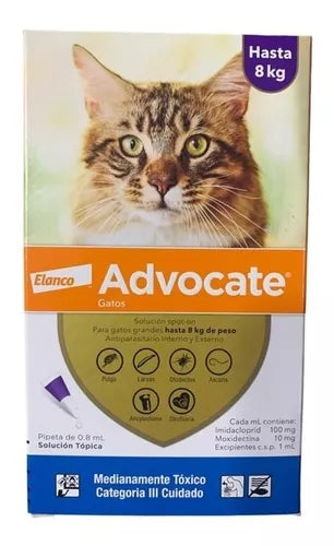 Antipulgas Advocate Para Gatos Grandes Hasta 8 Kg