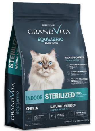Comida para Gato Adulto Senior Castrado Grand Vita Equilibrio 1,5 Kg