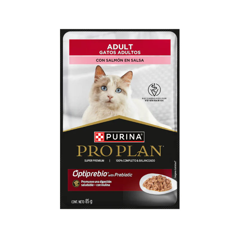 Alimento Humedo Proplan para Gato Adulto Salmon  en Salsa 85 Grs