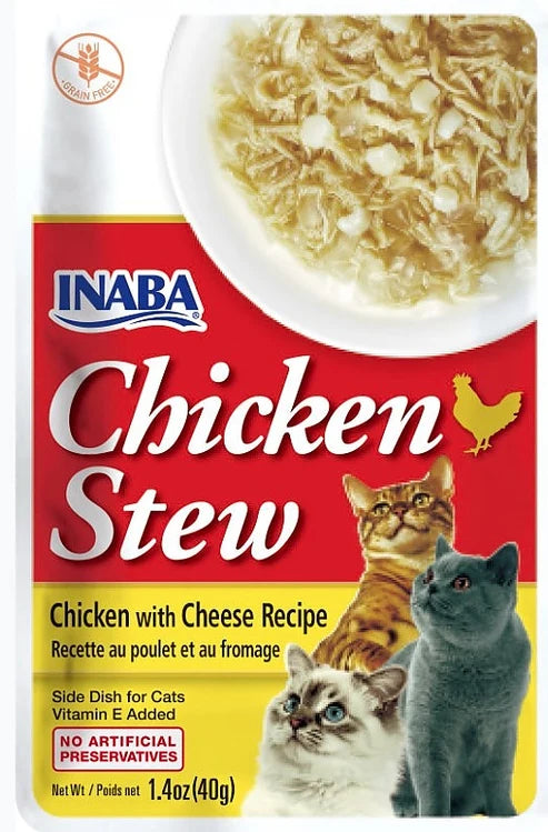 Snack para Gato Inaba Stew Pollo y Queso 40 Grs