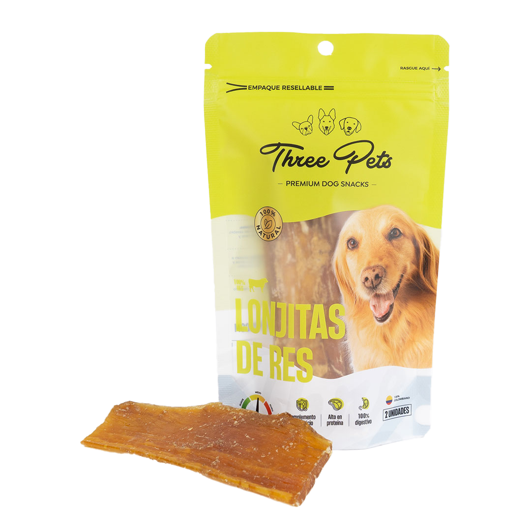 Snack Para Perro Lonjitas De  Res 2 Unidades