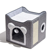 Cama plegable con rascador colgante para gatos