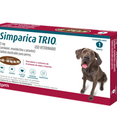 Antiparásitario Interno y Externo para perro  Simparica Trio 1.25Kg - 2.5Kg a 40kg - 60kg 1 Tableta