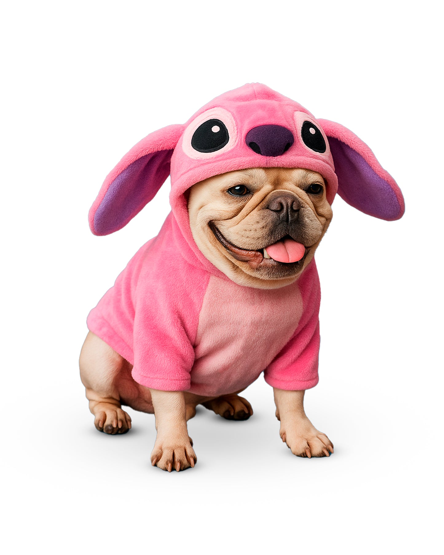 Disfraz para perro Stitch rosa Angel – Suéter cálido y divertido para mascotas
