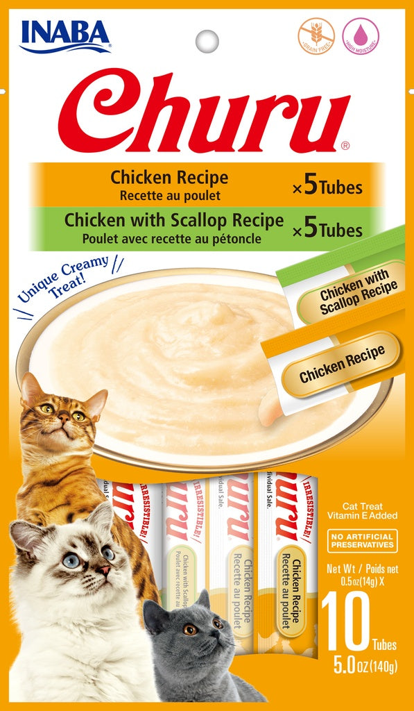 Snack para Gato Churu Variedad de Pollo x 10 Unidades