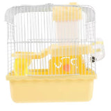 Jaula Para Hamster Con Rodadero y Rueda Amarillo