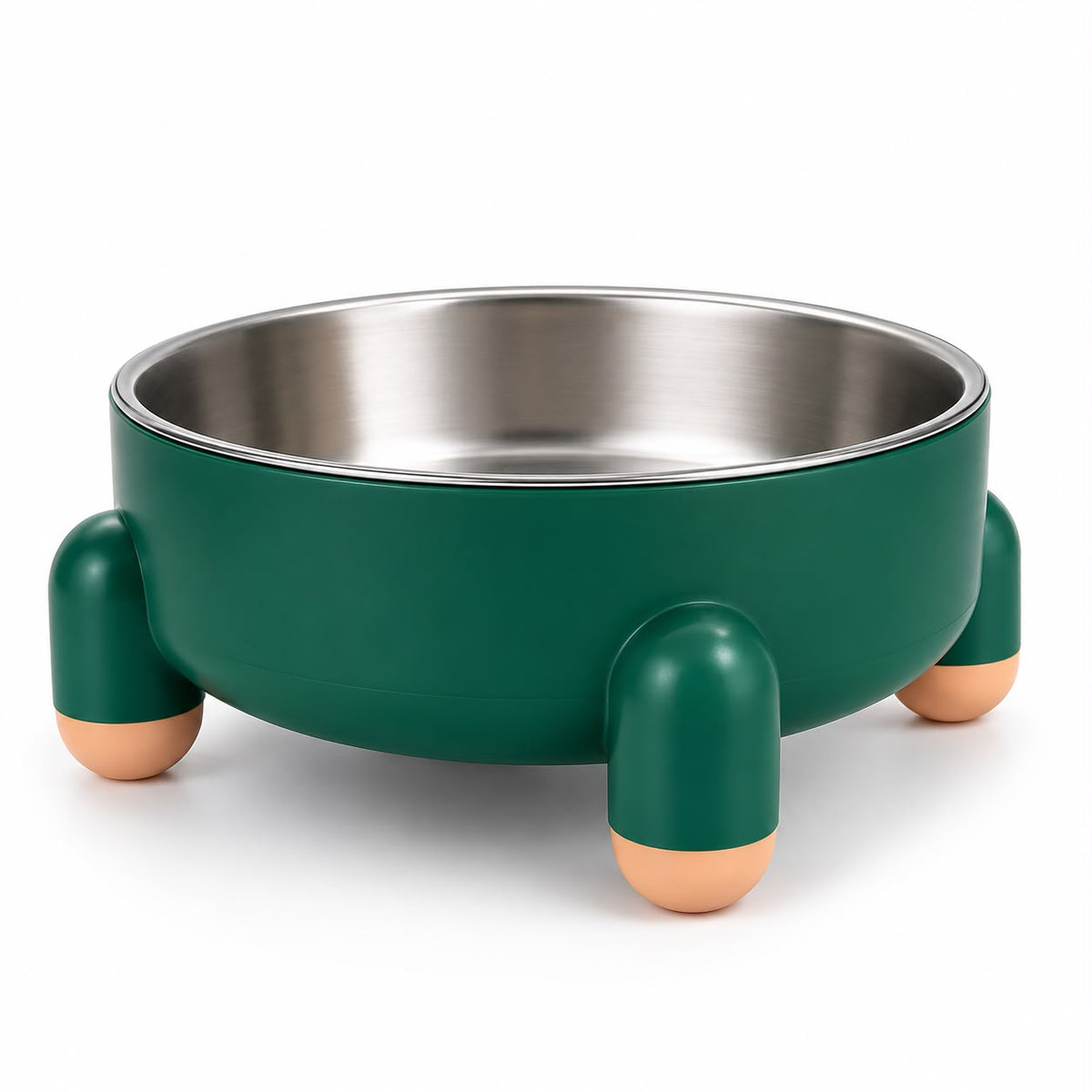Comedero Elevado para Perros y Gatos con Plato de Acero Inoxidable
