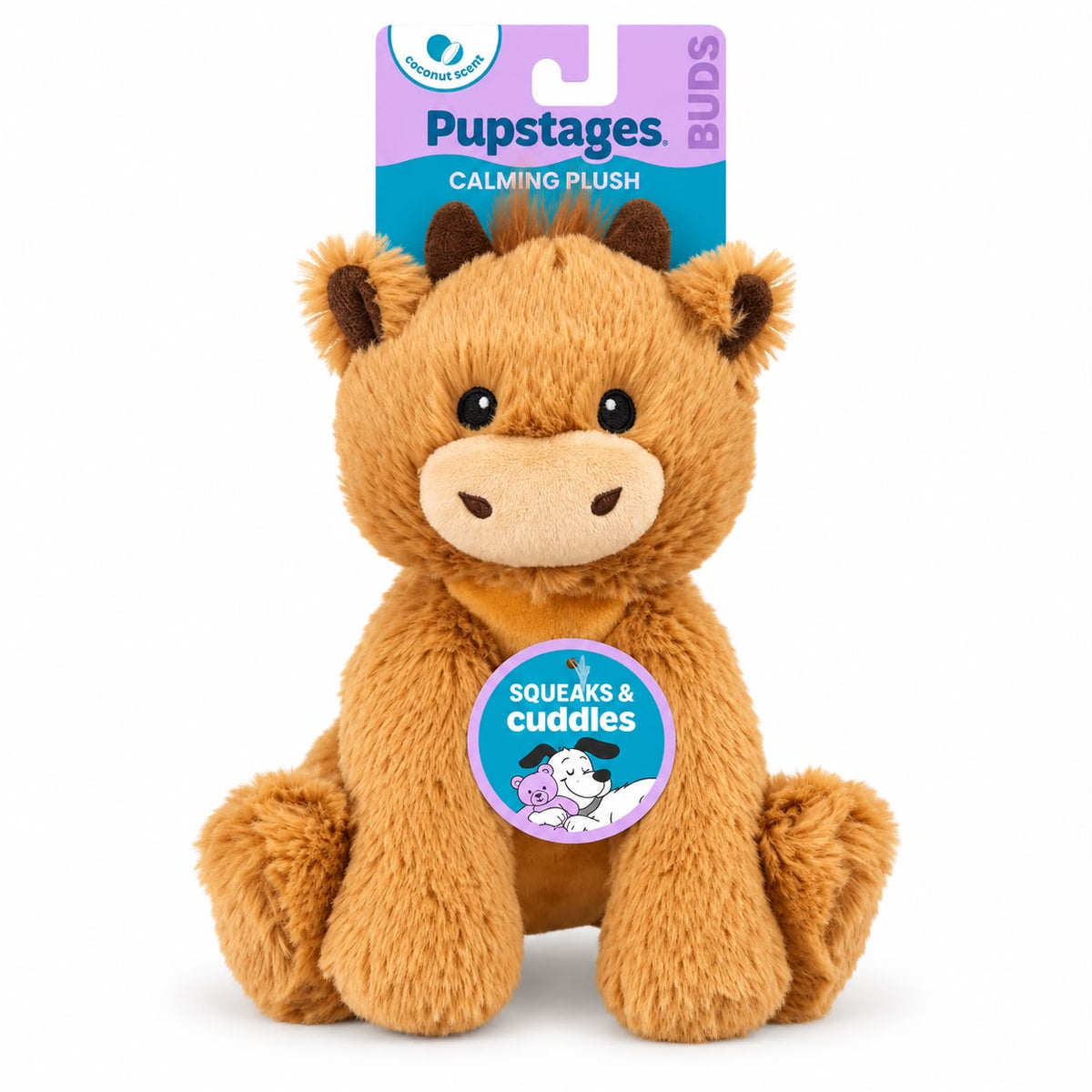 Pupstages Buds Vaca de Peluche con Aroma a Coco para Perros