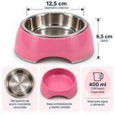 Plato Loving Pets Retro Bowl Small Hot Pink – 400 ml