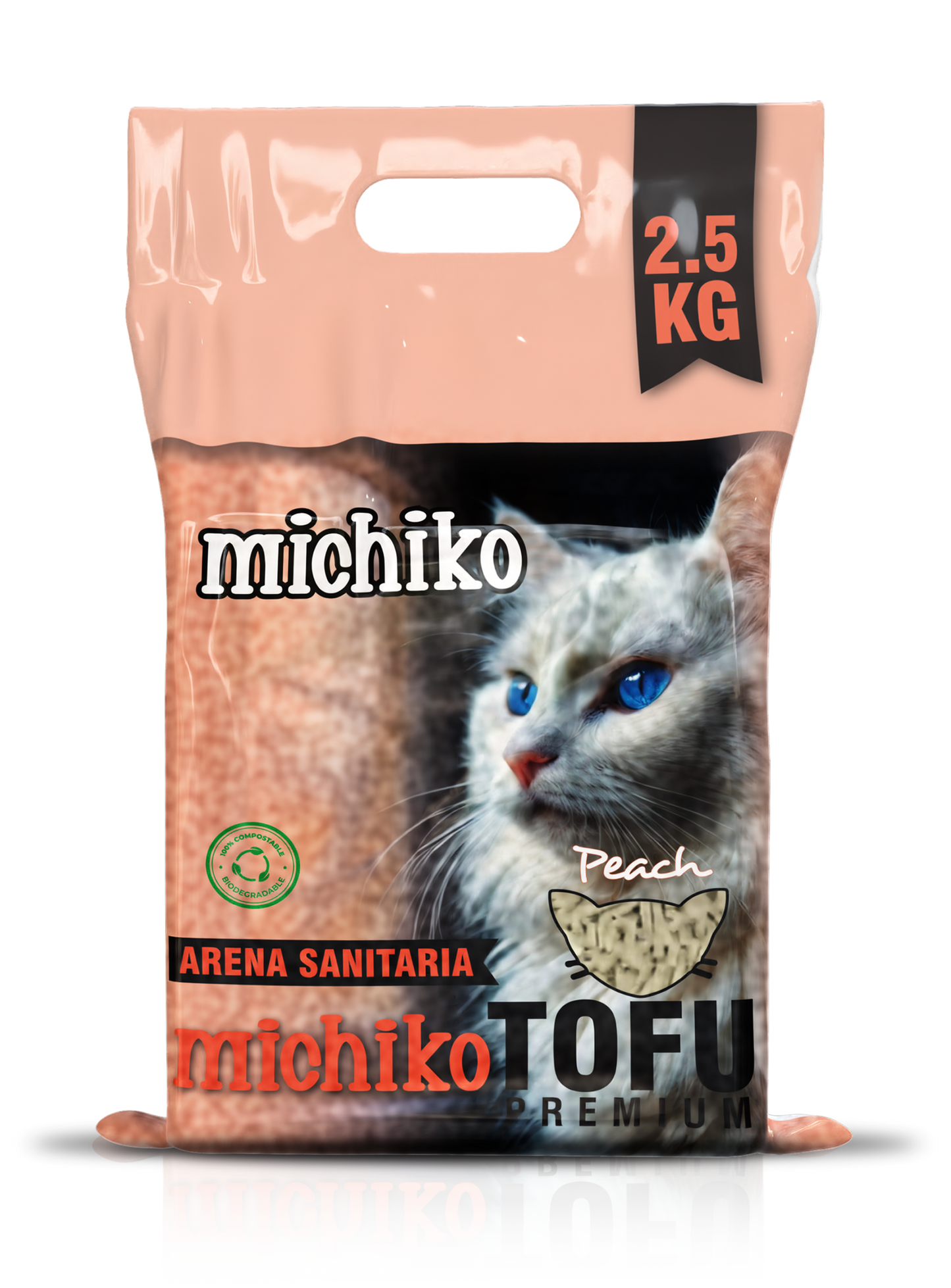 Arena Para Gato MIchiko Tofu Aroma a Melocoton