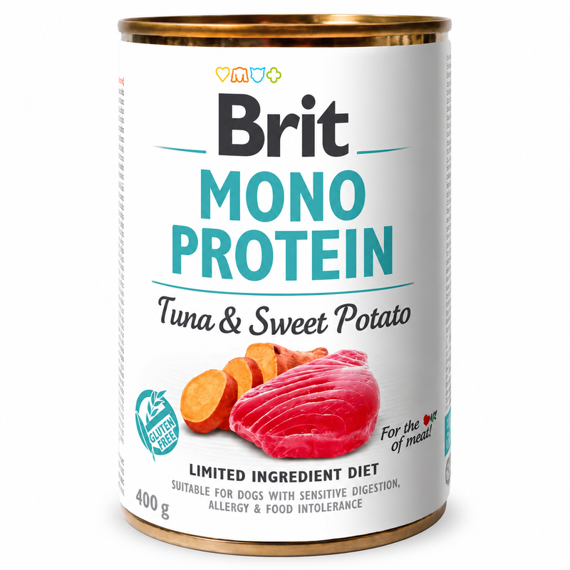 Brit Mono Protein Atún y Batata 400 g – Alimento Húmedo para Perros
