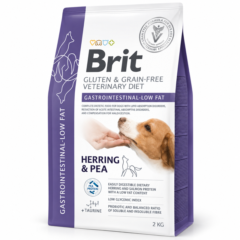 Alimento para Perro Brit Veterinary Diet Gastrointestinal Low Fat Arenque y Arveja 2 kg