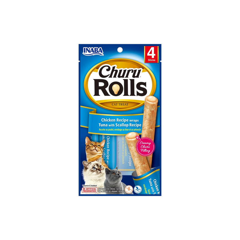Snacks para Gato Churu Rolls Sabor Pollo con Atun