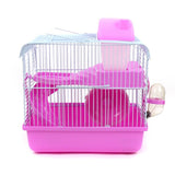 Jaula Para Hamster Con Rodadero y Rueda Rosa