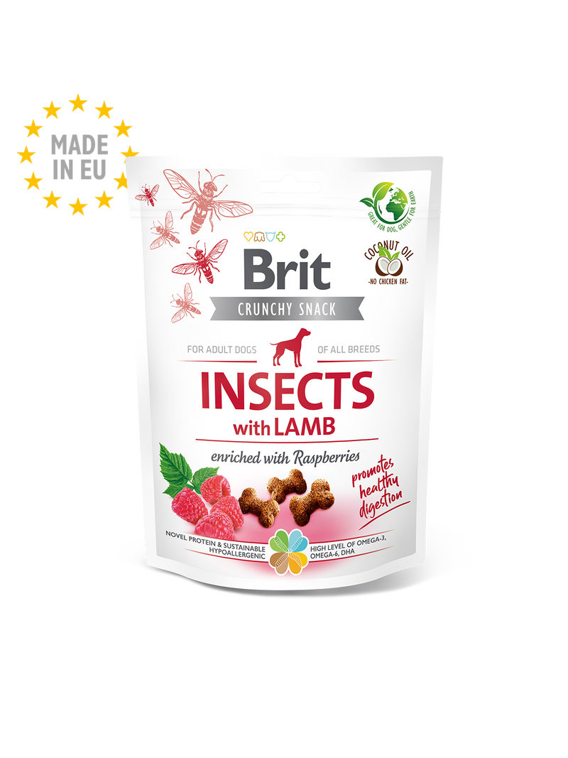 Brit Snack Crujiente Insectos con Cordero x 200gr