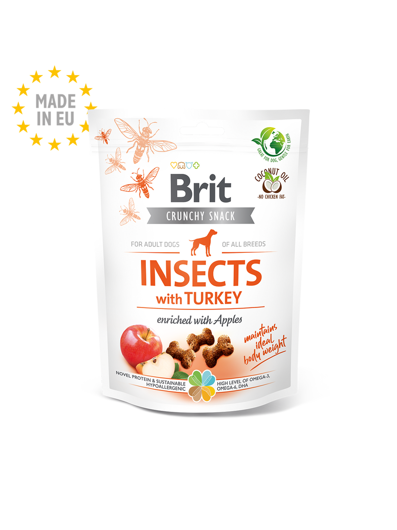 Brit Snack Crujiente Insectos con Pavo 200gr